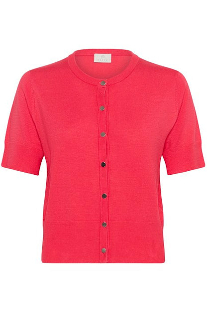 Kaffe Clothing KAlizza Short Sleeve Cardigan Rasberry