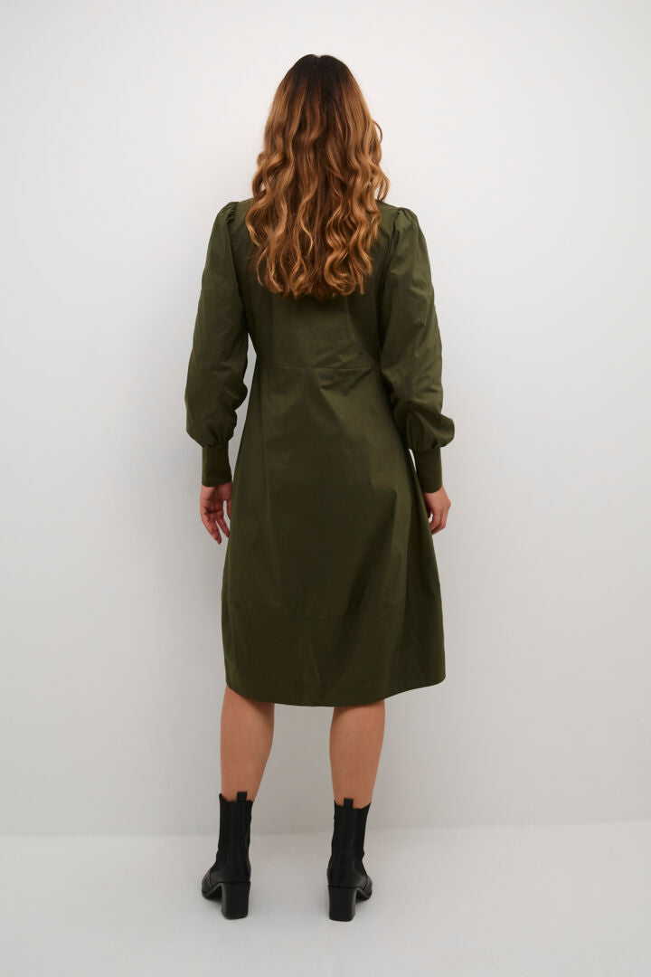 Culture CUantoinett Rib Dress Burnt Olive