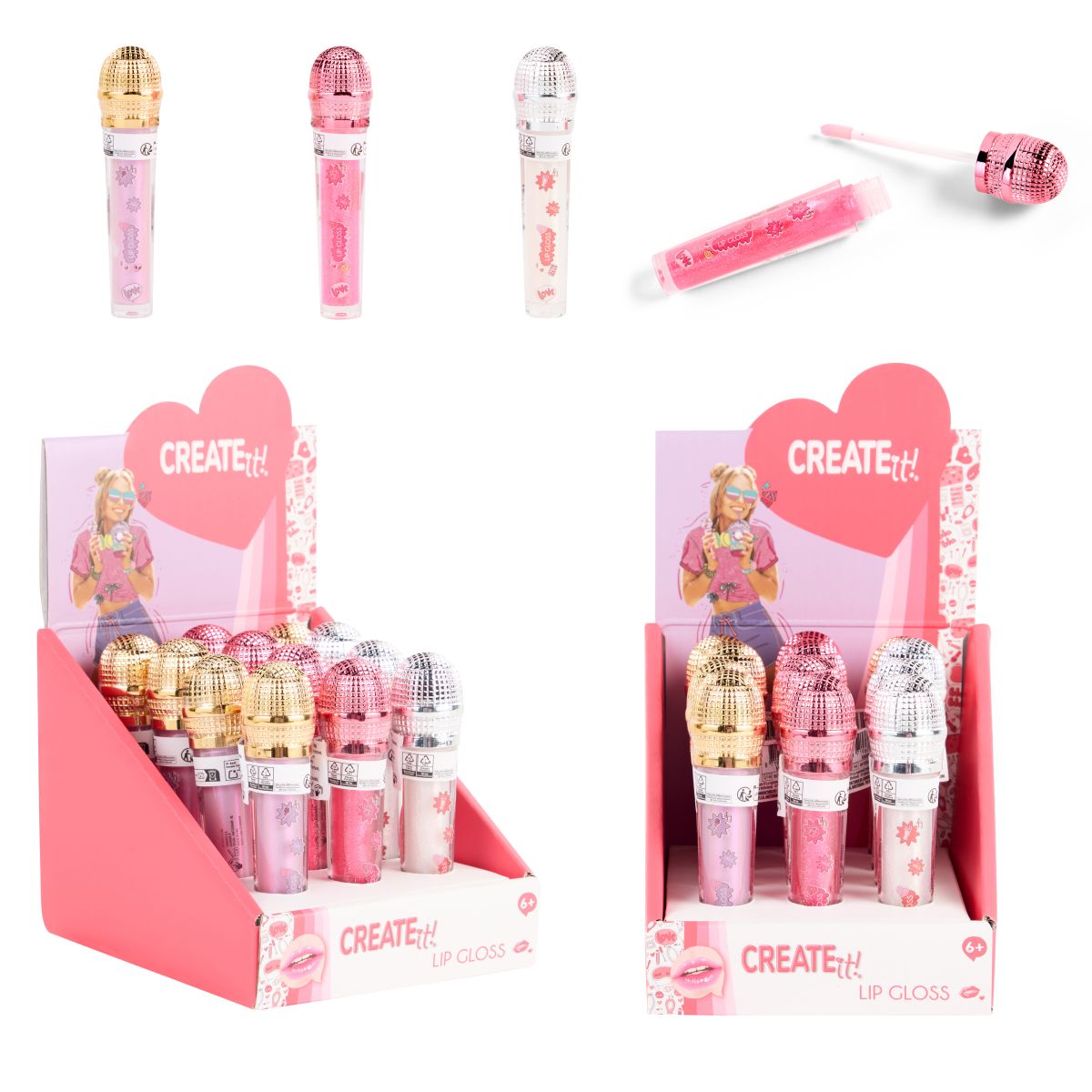 CREATE IT! Lipgloss Microphone Rosa