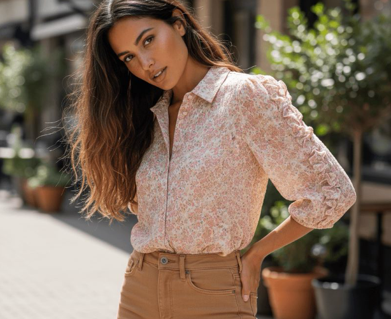 Floyd Bluse Dena Bloss Rose Petal