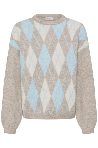 Sorbet SBargyle R Knit Blouse Blue Topaz