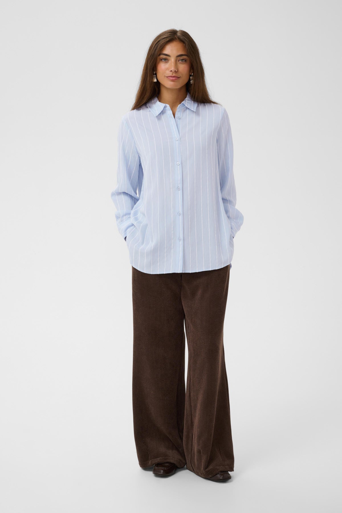 Culture CUarin Shirt Blue/White Stripe