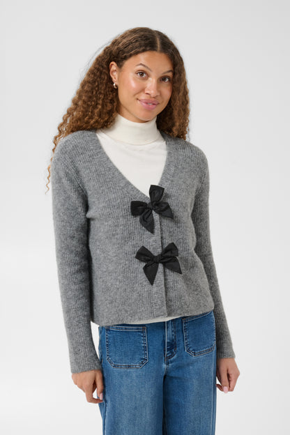 Kaffe Clothing KAmay Knit Cardigan Grey Melange