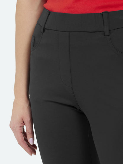 Brandtex Bukse M/Stretch og Strikk I Livet Sort