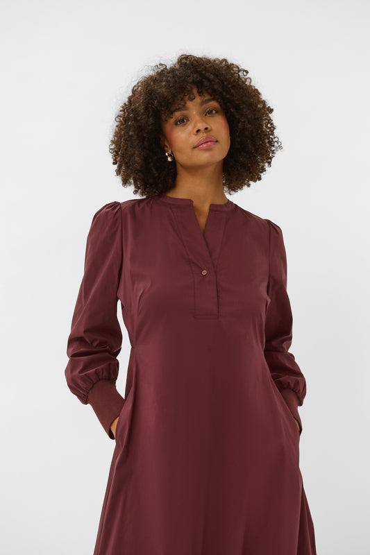 Culture CUantoinett Rib Dress Chocolate Truffle