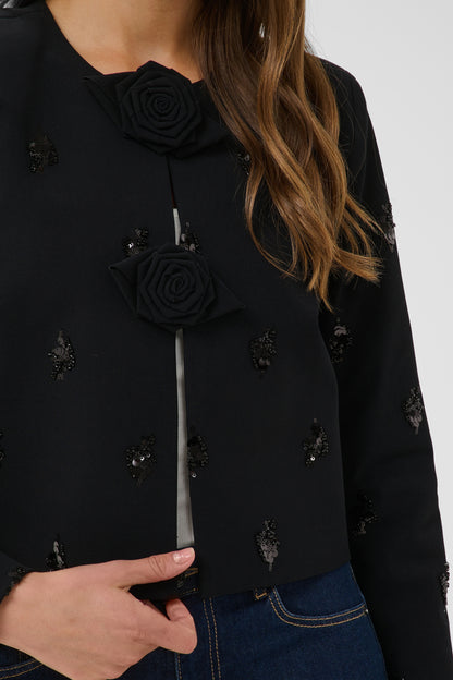 Kaffe Clothing KAvally Cropped Blouse Black