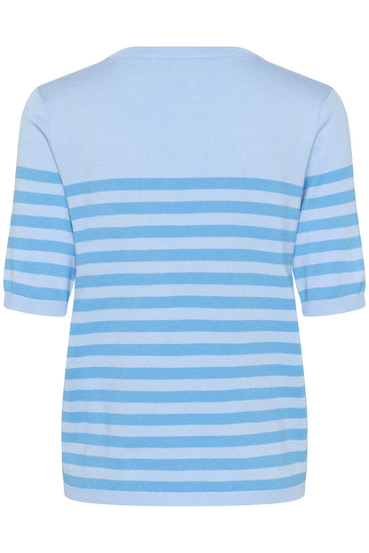 Kaffe Clothing KAlizza Striped Knit P. Blue W. Blue Wide Stripe