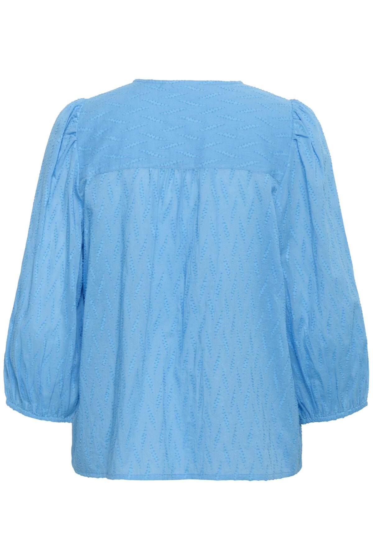 Kaffe Clothing KAgabriela V-neck Shirt Azure Blue