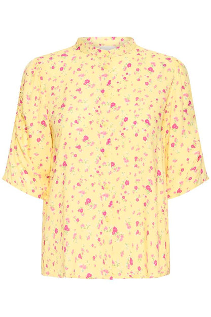 Ichi IHvera – Gul bluse med blomsterprint