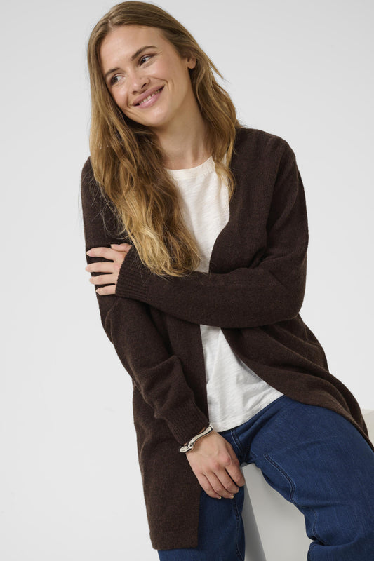 Culture CUasima KAtrina Long Cardigan Coffee Bean Melange