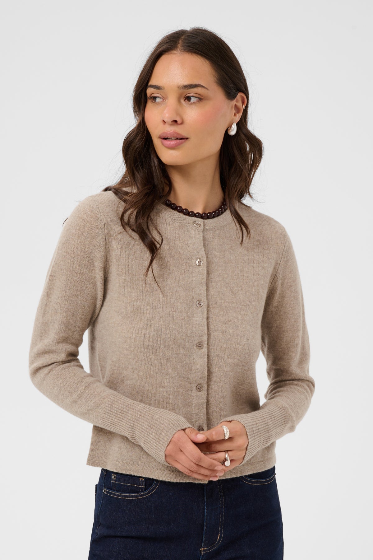 Kaffe Clothing KAcashie Cardigan Beige Melange