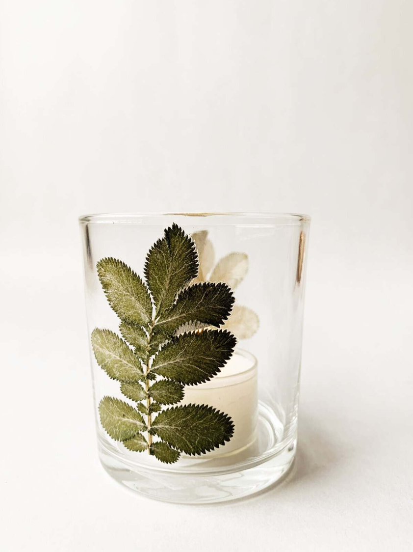 Trend Design Lysglass Botanikk 7x8 cm grønt blad