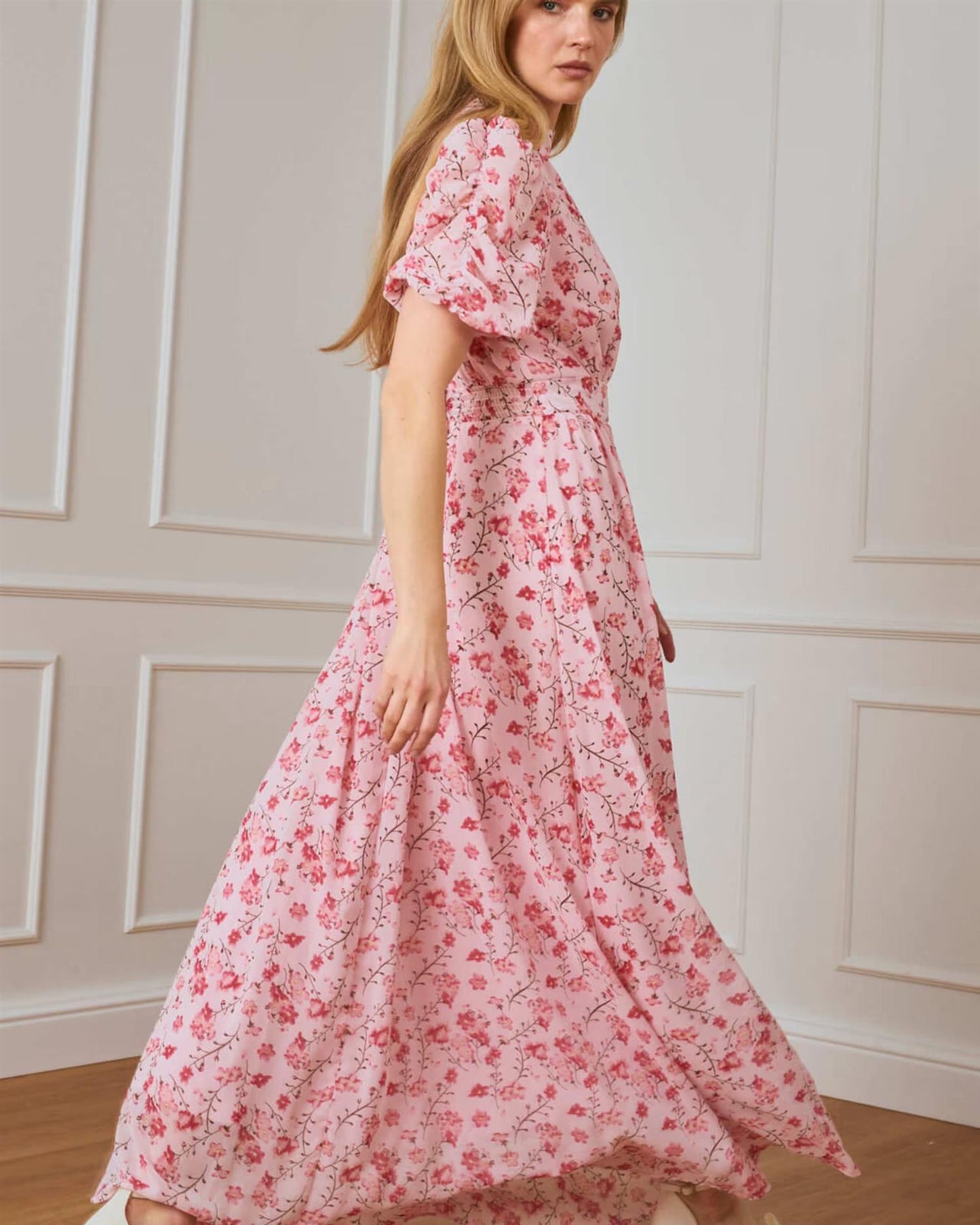 Floyd Kjole Emmeli Flower Pink