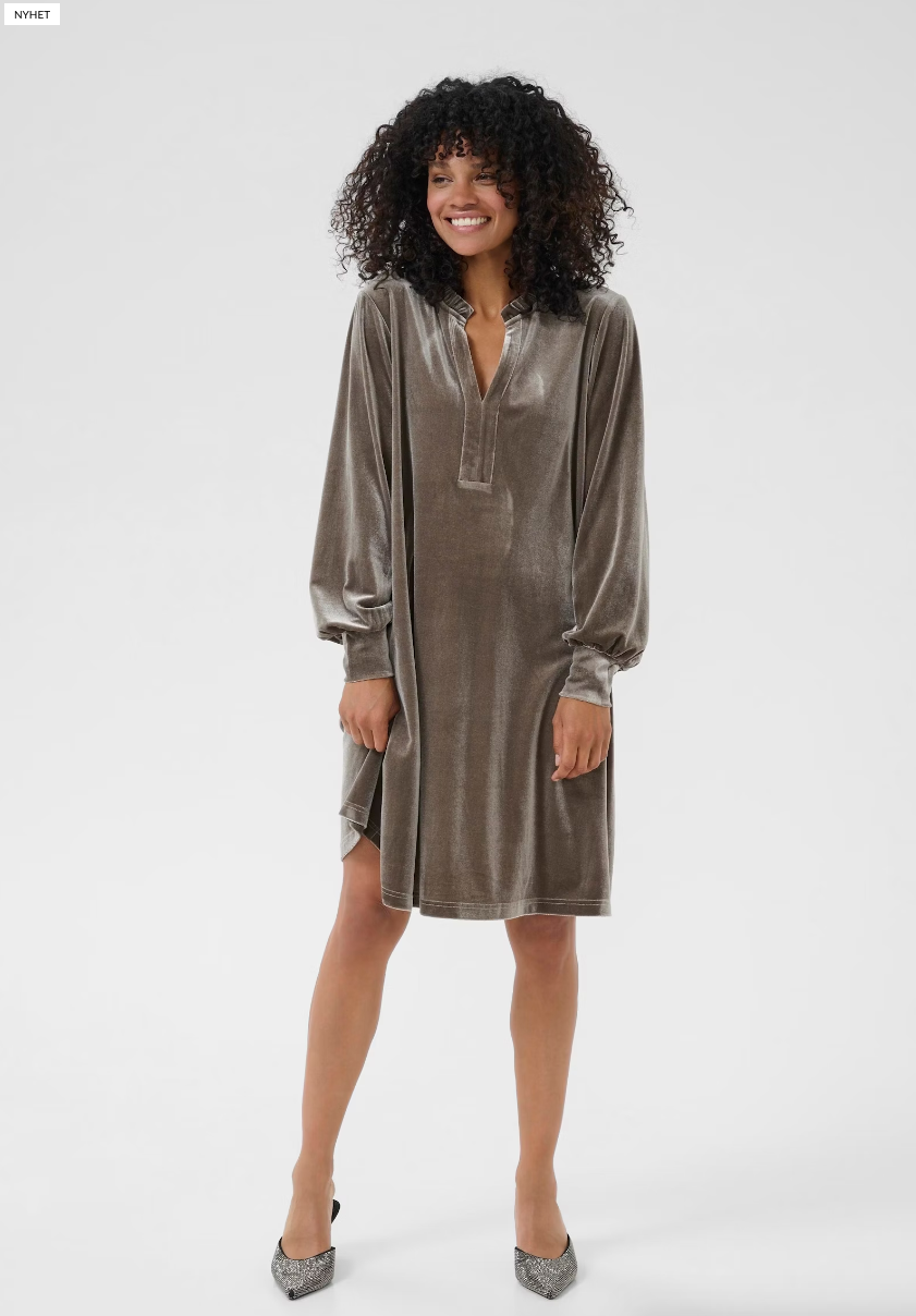 Kaffe Clothing KAkelly Flounce Dress Morel