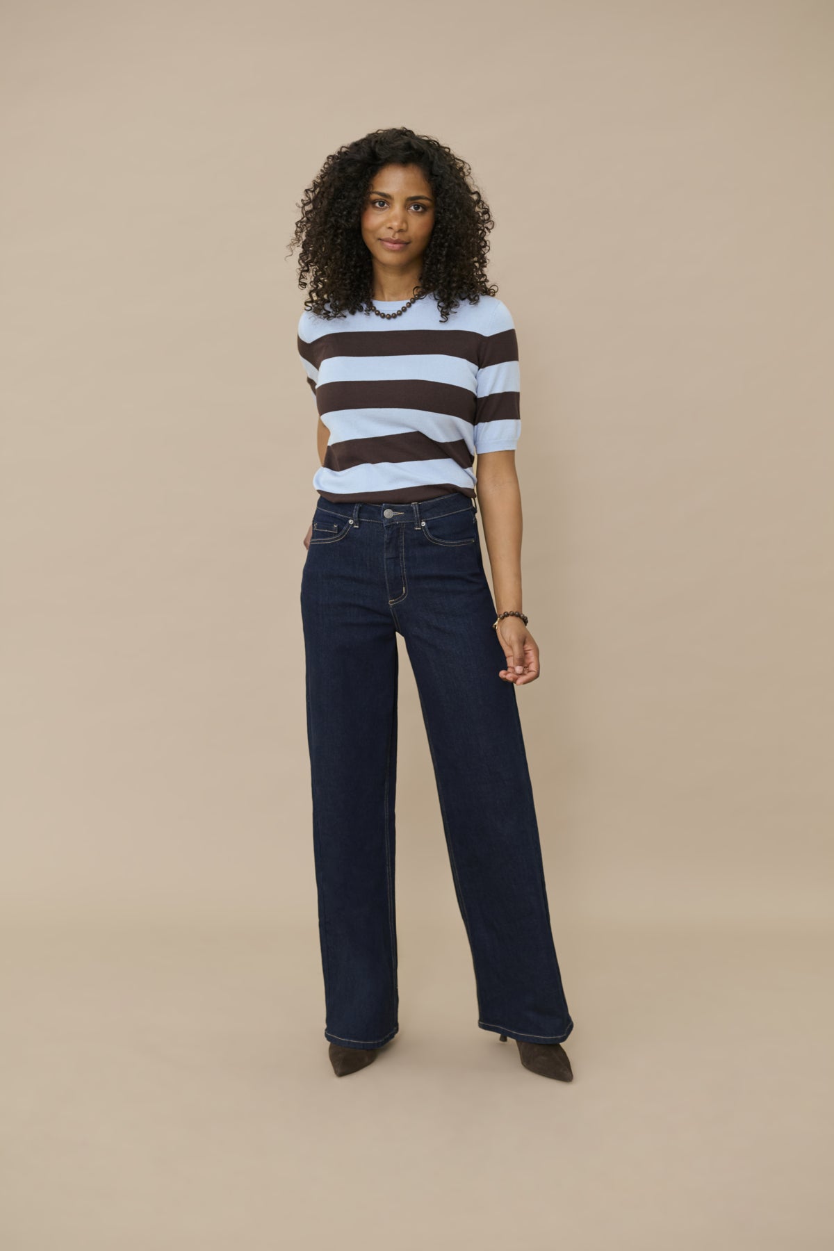 Kaffe Clothing KAmeadow HW Reg Fit Jeans Dark Blue Unwashed Denim 30 tommer