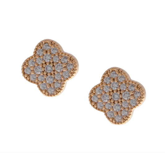 Nora Norway Austin stud ear Gold Clear