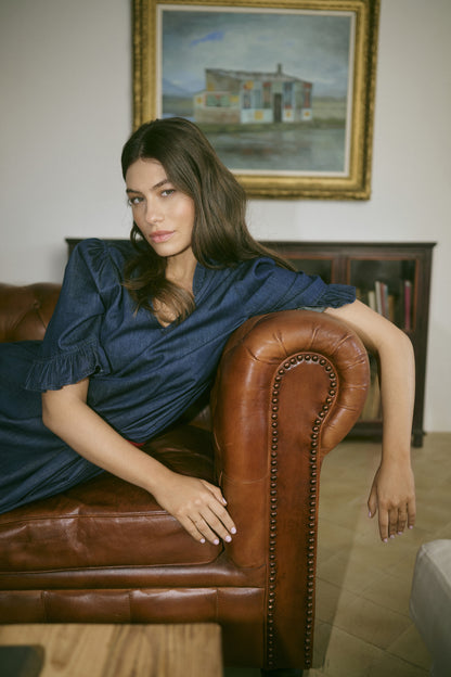 Culture CUlava Arpa Dress Dark Blue Wash