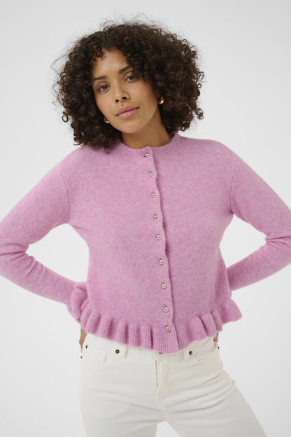 Kaffe Clothing KAemma Frill Cardigan Pink