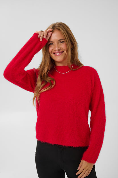 Kaffe Clothing KAjordan Strikkegenser Crimson