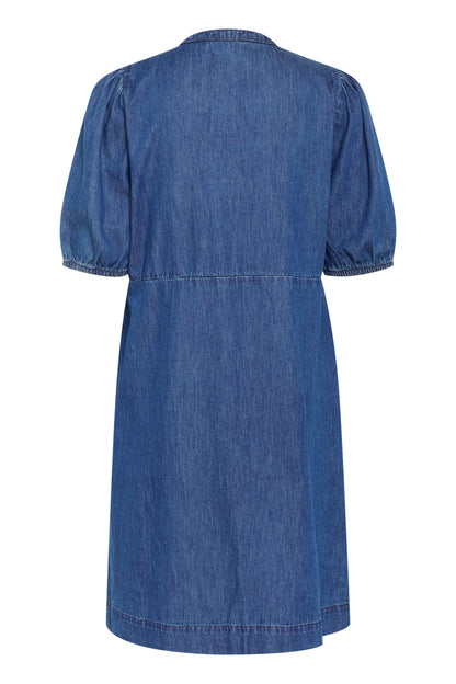 Culture CUberteline Arpa SS Dress Dark Blue Wash