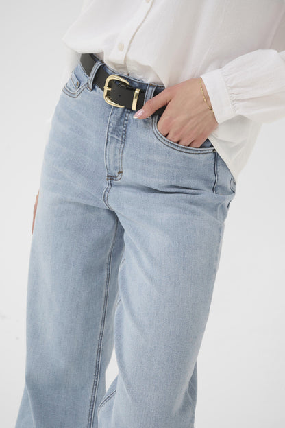 Kaffe Clothing KAmeadow HW Reg Fit Jeans Light Blue Wash 32 tommer