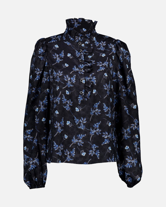 Floyd Vanda Bellini Sort bluse med blomsterprint