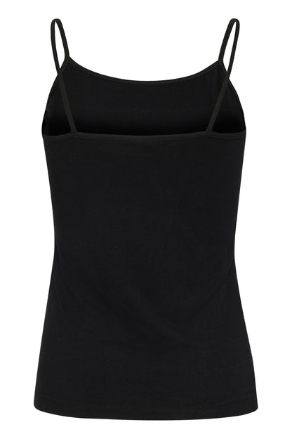 Kaffe KAfrida – Sort tettsittende singlet med smale stropper