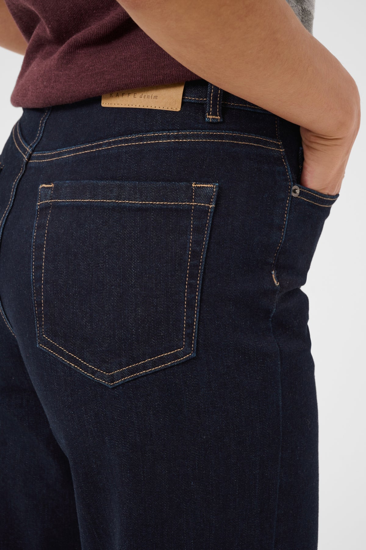 Kaffe Clothing KAmeadow HW Reg Fit Jeans Dark Blue Unwashed Denim 30 tommer
