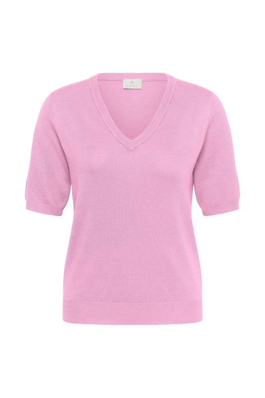 Kaffe Clothing KAlizza V-neck Pullover Pink Frosting