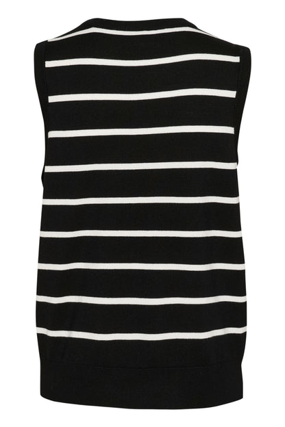 Kaffe Clothing KAlizza Striped Slipover Black/Chalk Stripe