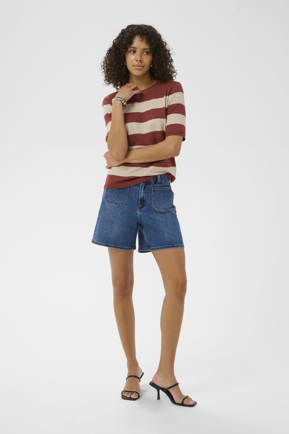 Kaffe Clothing KAlizza Striped Knit - Henna/Feather Melange