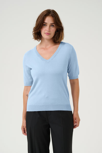 Kaffe Clothing KAlizza V-neck Pullover Soft Chambray