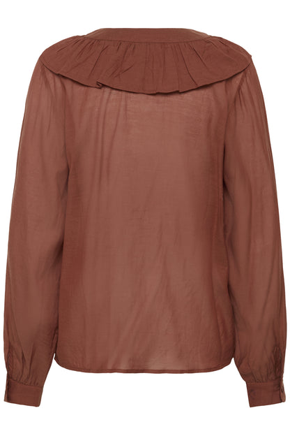Kaffe Clothing KAlane Frill Blouse Henna