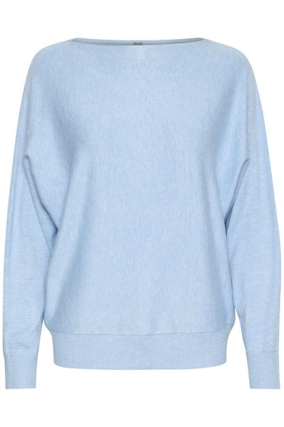 Culture CUannemarie Batwing Jumper Cashmere Blue Melange
