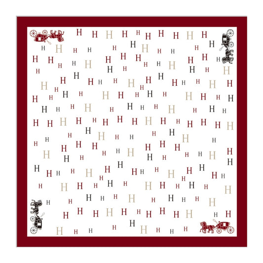 Skjerf Bandanas - "H" Burgunder