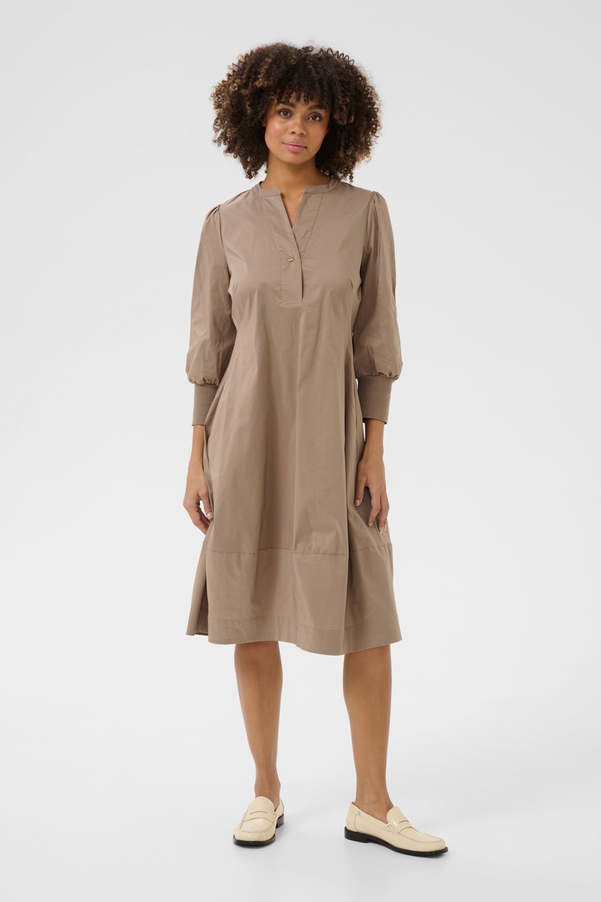Culture CUantoinett 3/4 Sleeve Dress Pine Bark