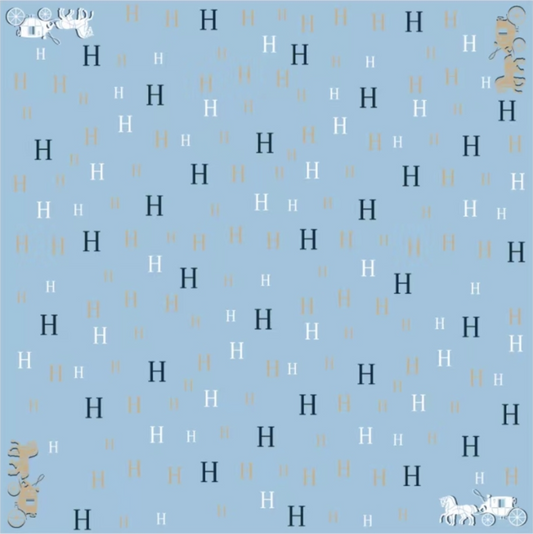 Skjerf Bandanas - "H" Lyseblå