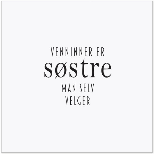 Serviett Venninner...søstre Lunsjserviett 20 stk 3-lags 33x33cm