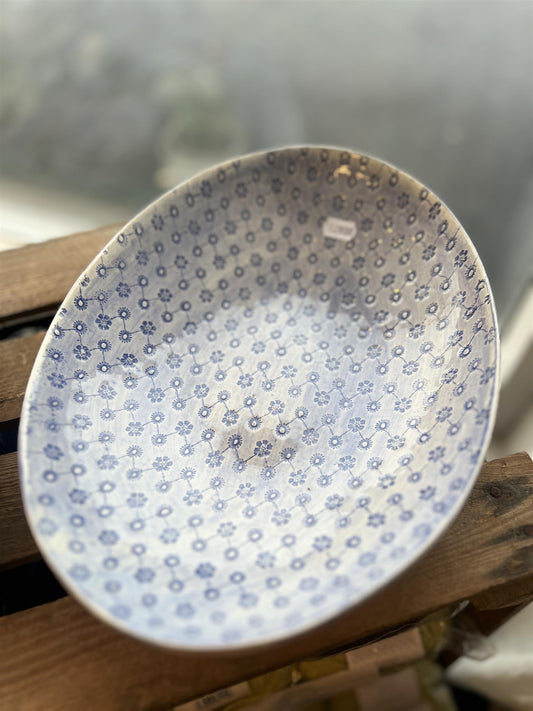 Wonki Ware Oval Skål Mørkeblå