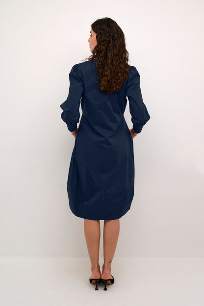 Culture CUantoinett 3/4 Sleeve Dress Blue Iris