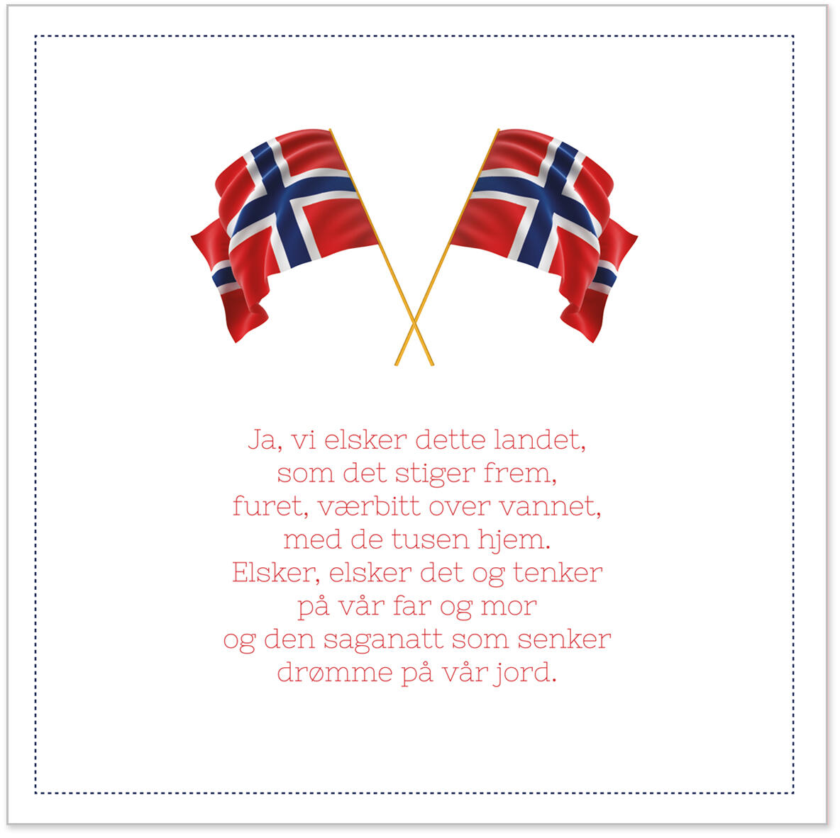 Serviett 17. mai Ja vi elsker... Norge Lunsjserviett 20 stk 3-lags 33x33cm