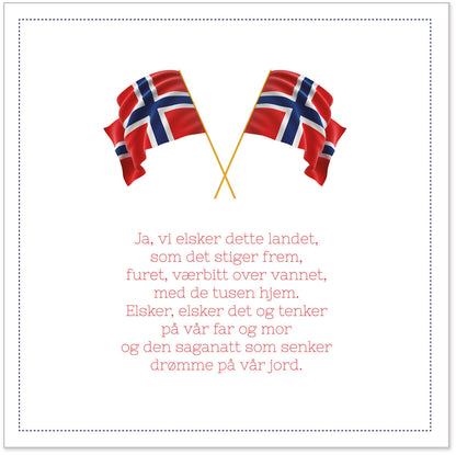 Serviett 17. mai Ja vi elsker... Norge Lunsjserviett 20 stk 3-lags 33x33cm