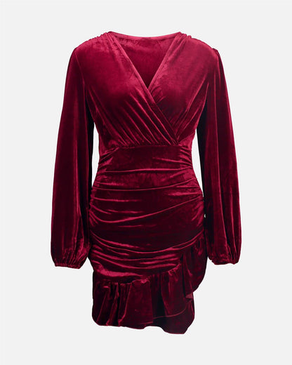 Floyd Kjole Alyssa Velvet DK Red