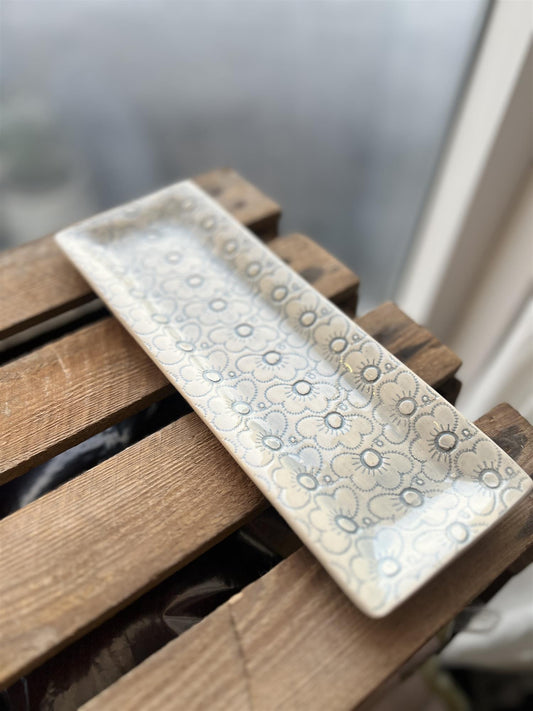 Wonki Ware Lang Skål Gråblå