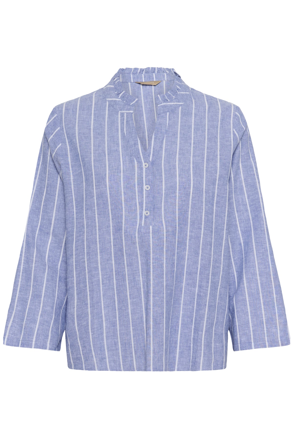 Culture CUarletty Blouse - Powder Blue/Gardenia Stripe