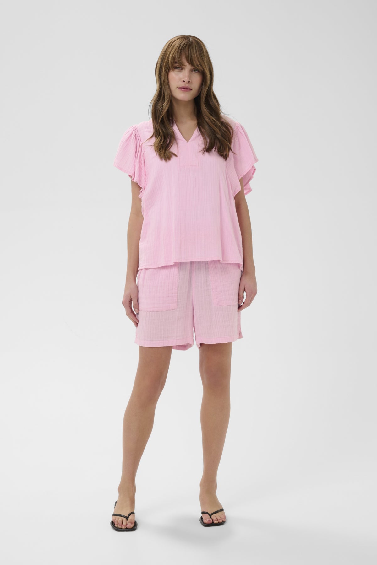 Culture CUpenny Elina – Lys rosa bluse med broderier