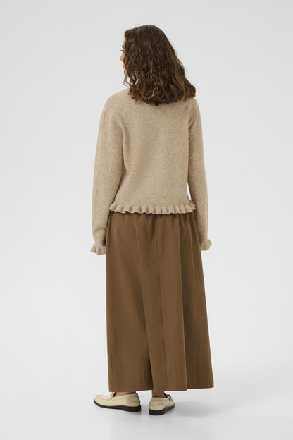 Culture CUjulietta Frill Cardigan Dune Melange
