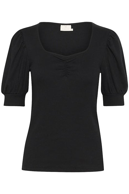 Kaffe Clothing KAcarna Rib T-Shirt Black