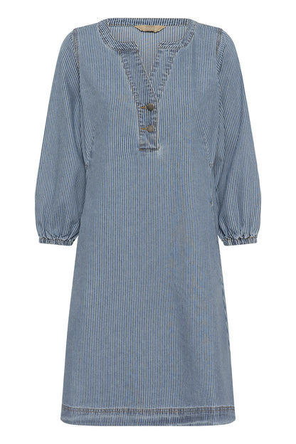 Culture CUayna 3/4 Sleeve Dress Blue/White Stripes