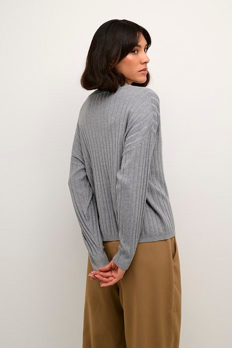 Kaffe Clothing KAlola Knit Pullover Grey Melange